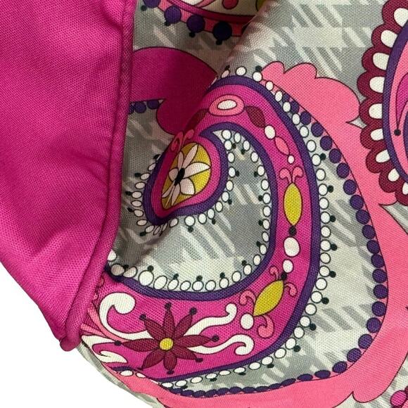 Vera Bradley Pink Paisley Laundry Bag Large Shoulder Bag Duffle Drawstring - Picture 7 of 13